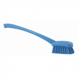 Brosse à main, manche long Vikan, 415 mm, Dur, Bleu - ref:41863