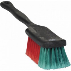 Brosse à manche long Vikan, 420 mm, Souple/fleuré, Noir - ref:522252