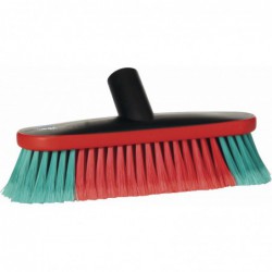 Brosse ovale à passage d'eau Vikan, 270 mm, Souple/fleuré, Noir - ref:475552