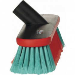 Brosse ovale à passage d'eau Vikan, 270 mm, Souple/fleuré, Noir - ref:475552