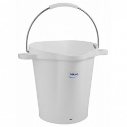 Seau gradué, bec verseur Vikan, 20 L, Blanc - ref:56925