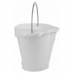 Seau gradué, bec verseur Vikan, 20 L, Blanc - ref:56925