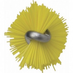 Tête d'écouvillon pour tige flexible Vikan, Ø12 mm, 200 mm, Medium, Jaune - ref:53546