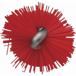 Tête d'écouvillon pour tige flexible Vikan, Ø12 mm, 200 mm, Medium, Rouge - ref:53544
