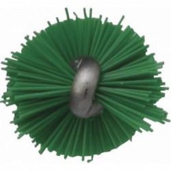 Tête d'écouvillon pour tige flexible Vikan, Ø12 mm, 200 mm, Medium, Vert - ref:53542