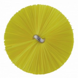 Tête d'écouvillon pour tige flexible Vikan, Ø40 mm, 200 mm, Medium, Jaune - ref:53686