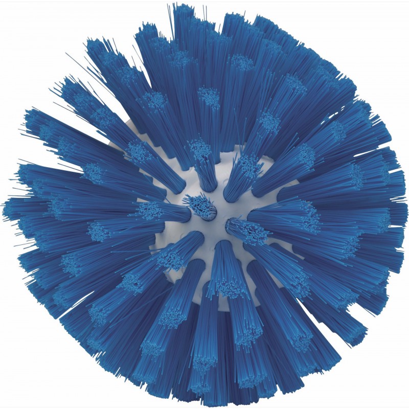 Brosse ronde à pas de vis Vikan, Ø135 mm, Medium, Bleu - ref:70353