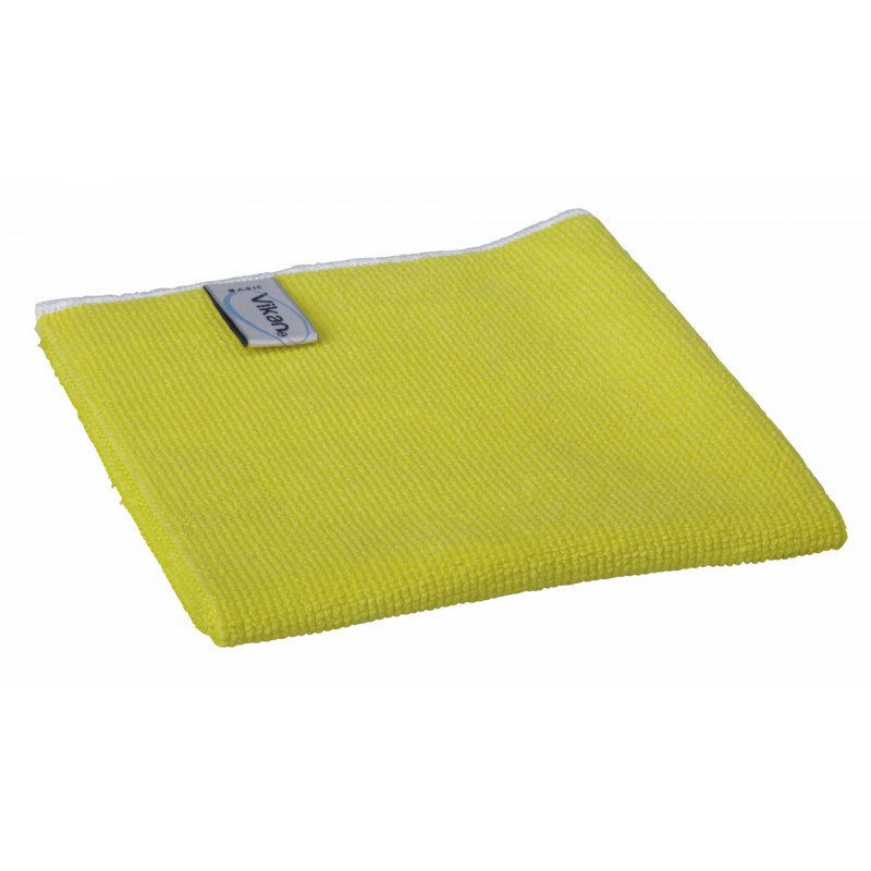Tissu Basic en microfibres Vikan, 32 x 32 cm, Jaune - ref:691136
