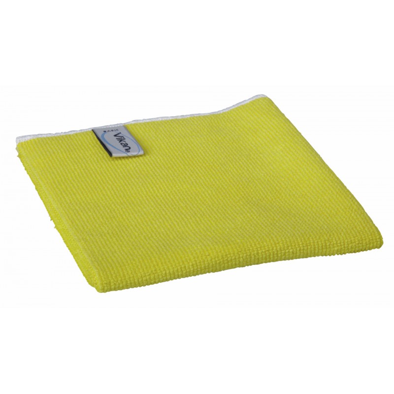 Tissu Basic en microfibres  Vikan, 32 x 32 cm, Jaune - ref:691136