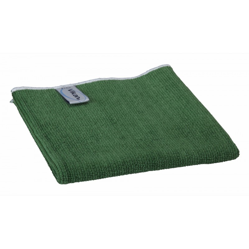 Tissu Basic en microfibres  Vikan, 32 x 32 cm, Vert - ref:691132