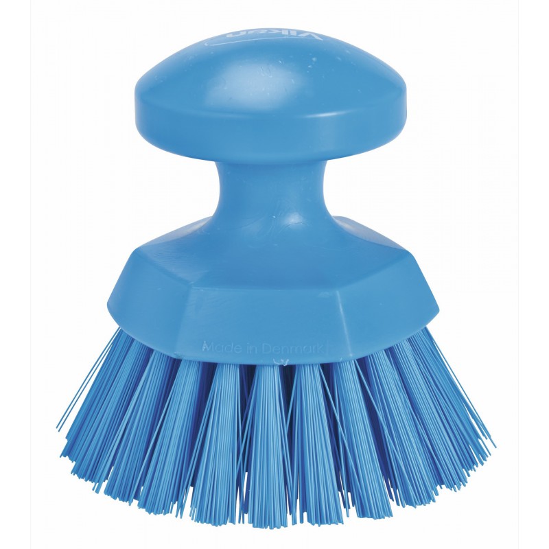 Brosse ronde soleil Vikan, Ø110 mm, Dur, Bleu - ref:38853