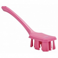 UST Brosse à main, manche long Vikan, 395 mm, Dur, Rose - ref:41961