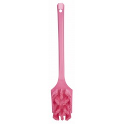 UST Brosse à main, manche long Vikan, 395 mm, Dur, Rose - ref:41961