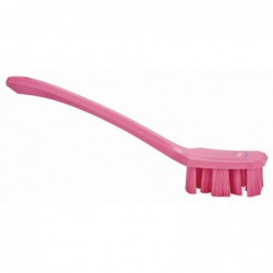 UST Brosse à main, manche long Vikan, 395 mm, Dur, Rose - ref:41961