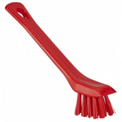 Vikan Brosse de Nettoyage de Détail avec rebord grattant, 150 mm, Dur, Rouge - ref:39514