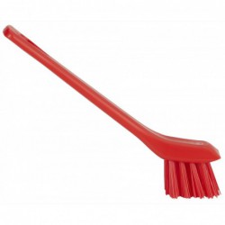 Vikan Brosse de Nettoyage de Détail avec rebord grattant, 150 mm, Dur, Rouge - ref:39514