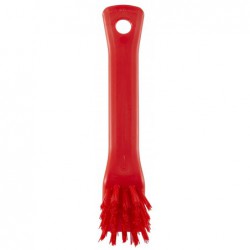 Vikan Brosse de Nettoyage de Détail avec rebord grattant, 150 mm, Dur, Rouge - ref:39514