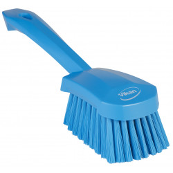 Brosse à main, manche court Vikan, 270 mm, Souple, Bleu - ref:41983