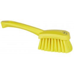 Brosse à main, manche court Vikan, 270 mm, Souple, Jaune - ref:41986