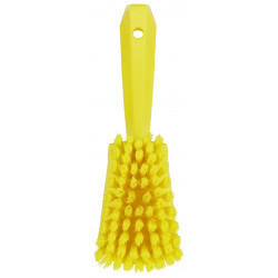 Brosse à main, manche court Vikan, 270 mm, Souple, Jaune - ref:41986