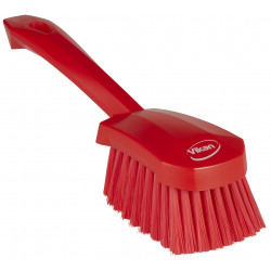 Brosse à main, manche court Vikan, 270 mm, Souple, Rouge - ref:41984