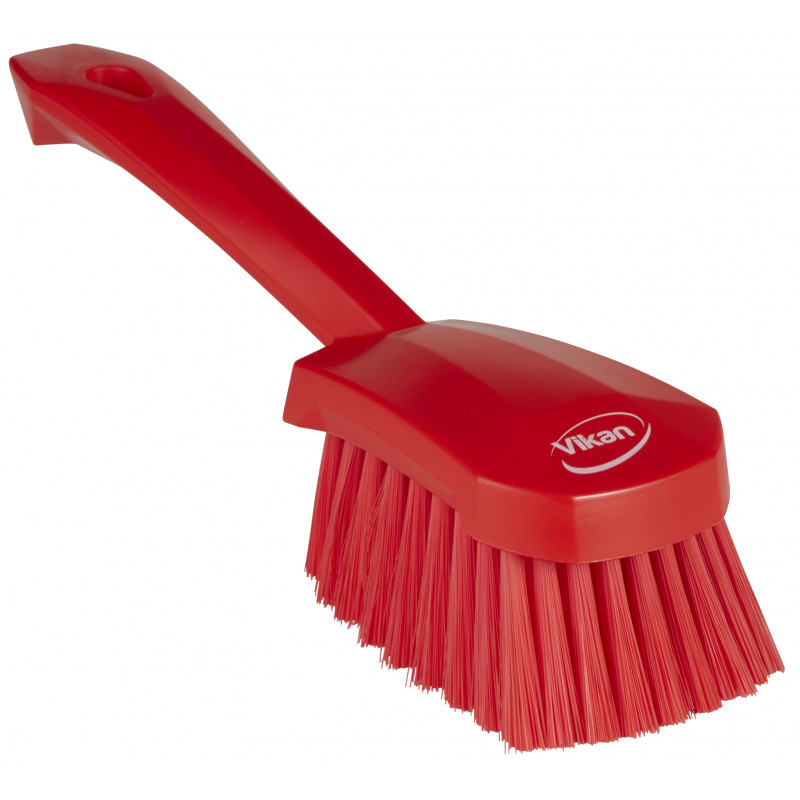 Brosse à main, manche court Vikan, 270 mm, Souple, Rouge - ref:41984