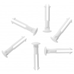 6 goupilles de rechange pour les supports 1011x & 1013x, Blanc - ref:10015