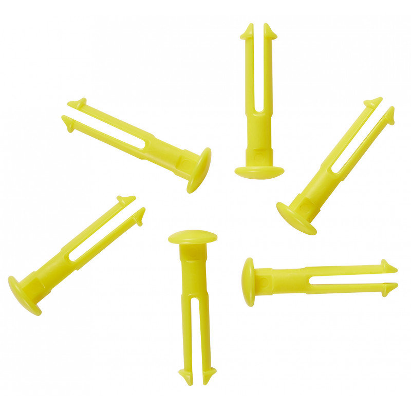 6 goupilles de rechange pour les supports 1011x & 1013x, Jaune - ref:10016