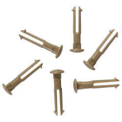 6 goupilles de rechange pour les supports 1011x & 1013x, Marron - ref:100166