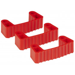 3 clips caoutchouc de rechange pour les supports 1011x et 1013x, Rouge - ref:10024