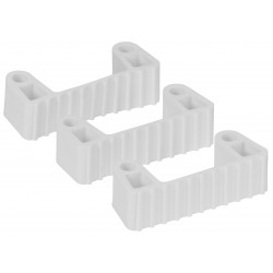 3 clips caoutchouc de rechange pour les supports 1011x et 1013x, Blanc - ref:10025