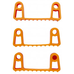 3 clips caoutchouc de rechange pour les supports 1011x et 1013x, Orange - ref:10027