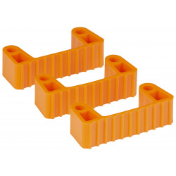 3 clips caoutchouc de rechange pour les supports 1011x et 1013x, Orange - ref:10027