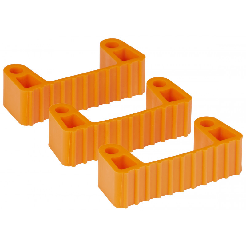 3 clips caoutchouc de rechange pour les supports 1011x et 1013x, Orange - ref:10027