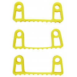 3 clips caoutchouc de rechange pour les supports 1011x et 1013x, Jaune - ref:10026