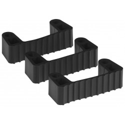 3 clips caoutchouc de rechange pour les supports 1011x et 1013x, Noir - ref:10029