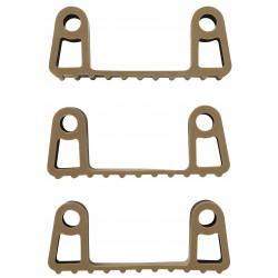 3 clips caoutchouc de rechange pour les supports 1011x et 1013x, Marron - ref:100266