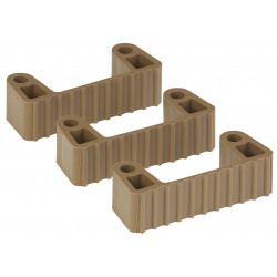 3 clips caoutchouc de rechange pour les supports 1011x et 1013x, Marron - ref:100266