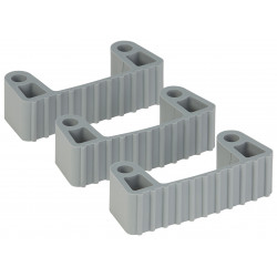 3 clips caoutchouc de rechange pour les supports 1011x et 1013x, Grise - ref:100288