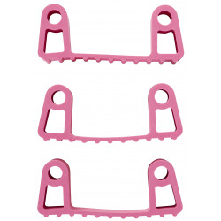 3 clips caoutchouc de rechange pour les supports 1011x et 1013x, Rose - ref:10021