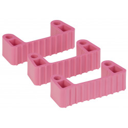 3 clips caoutchouc de rechange pour les supports 1011x et 1013x, Rose - ref:10021