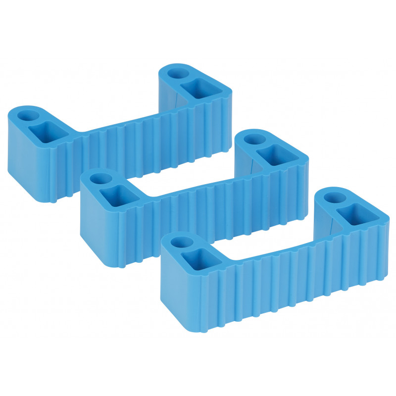 3 clips caoutchouc de rechange pour les supports 1011x et 1013x, Bleu