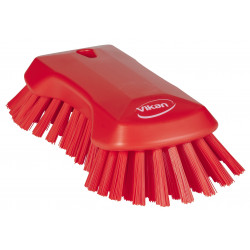 Brosse papillon à main XL Vikan, 230 mm, Très dur, Rouge - ref:38944