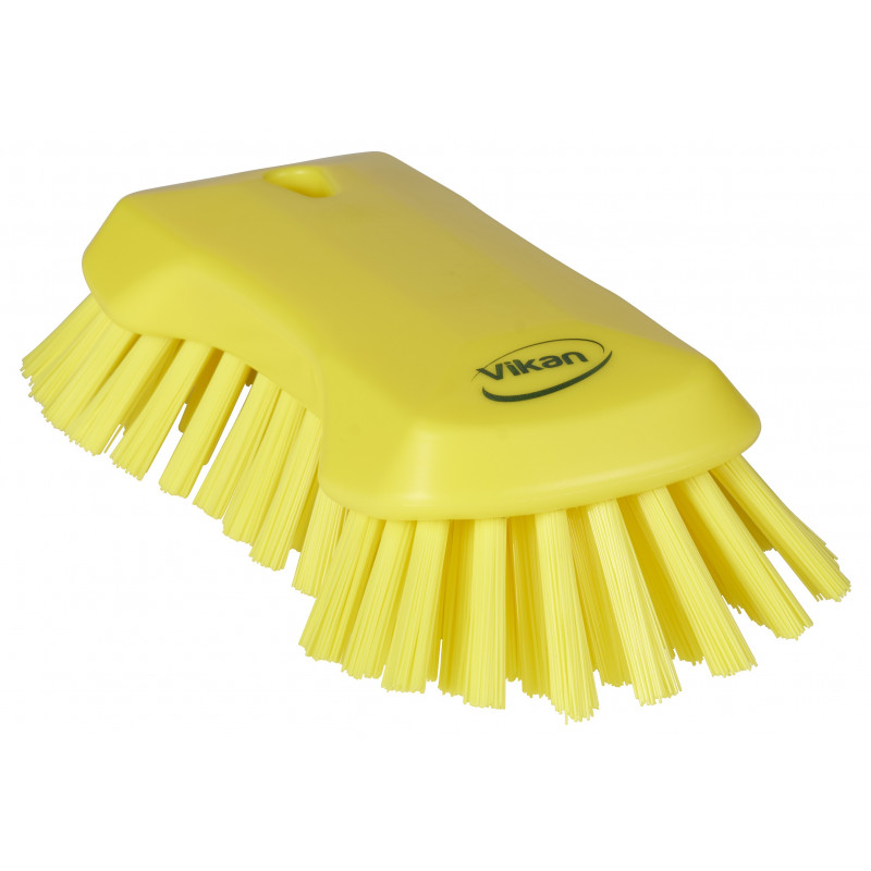 Brosse papillon à main XL Vikan, 230 mm, Très dur, Jaune - ref:38946