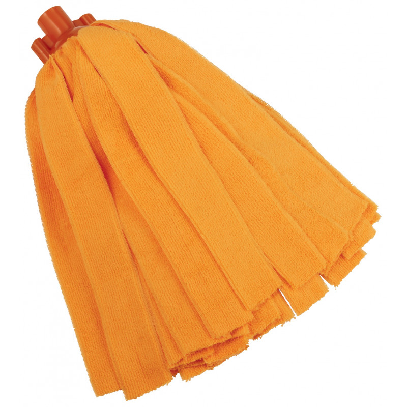 Balai à Franges Microfibre, 200g, Orange - ref:37007