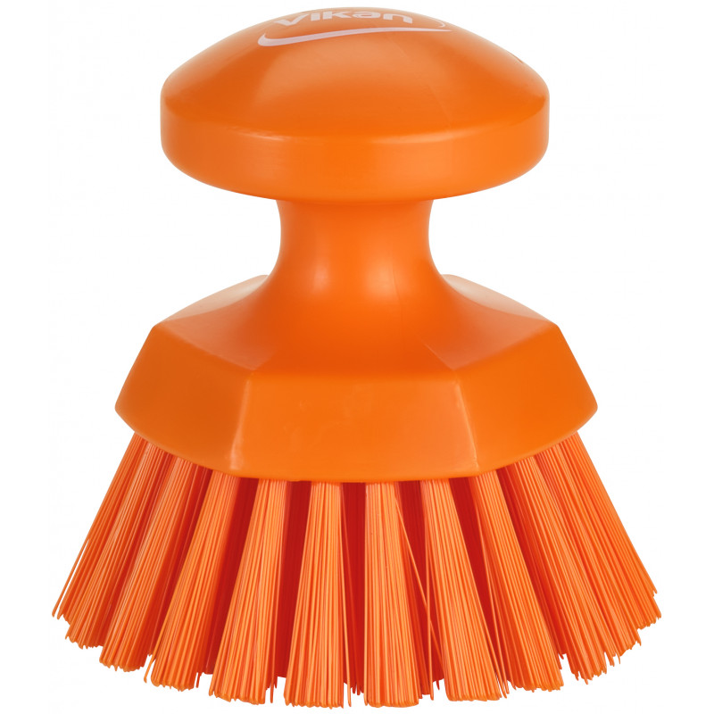 Brosse ronde soleil Vikan, Ø110 mm, Dur, Orange - ref:38857