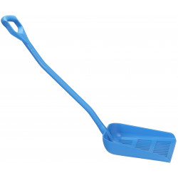 Pelle ergonomique ajourée Vikan, 380 x 340 x 90 mm, 1145 mm, Bleu - ref:56033