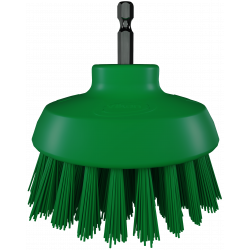 Brosse ronde Vikan HyDrive Ø90 mm très dure – Brosse pour perceuse agroalimentaire, Vert - ref:87002