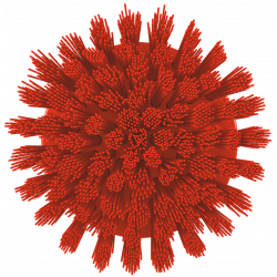 Brosse ronde Vikan HyDrive Ø90 mm très dure – Brosse pour perceuse agroalimentaire, Rouge - ref:87004