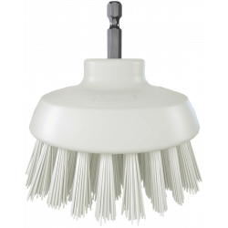 Brosse ronde Vikan HyDrive Ø90 mm très dure – Brosse pour perceuse agroalimentaire, Blanc - ref:87005